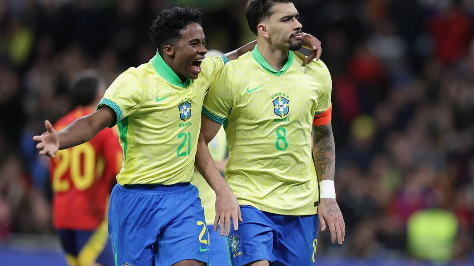 Endrick empata e traz vitória para o Brasil - Foto: Reprodução/Instagram @cbf_futebol