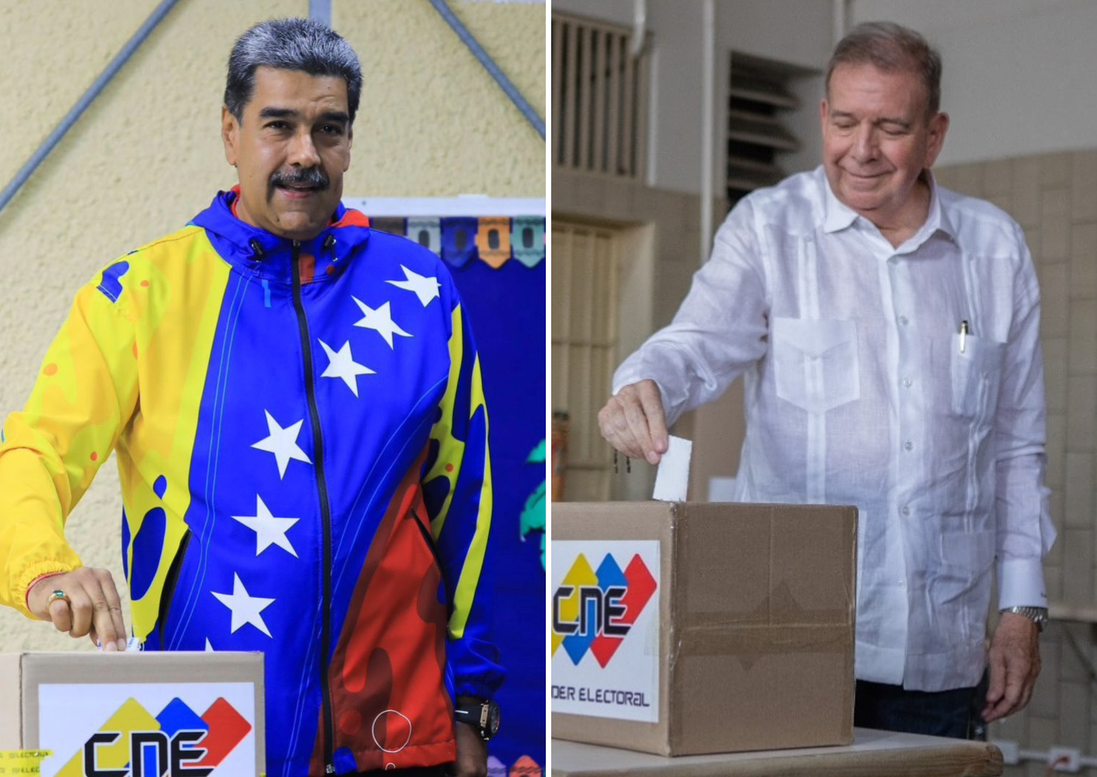 Os candidatos à presidência da Venezuela também vão as urnas votar - Foto: Reprodução/ Instagram @egonzalezurrutia @nicolasmaduro