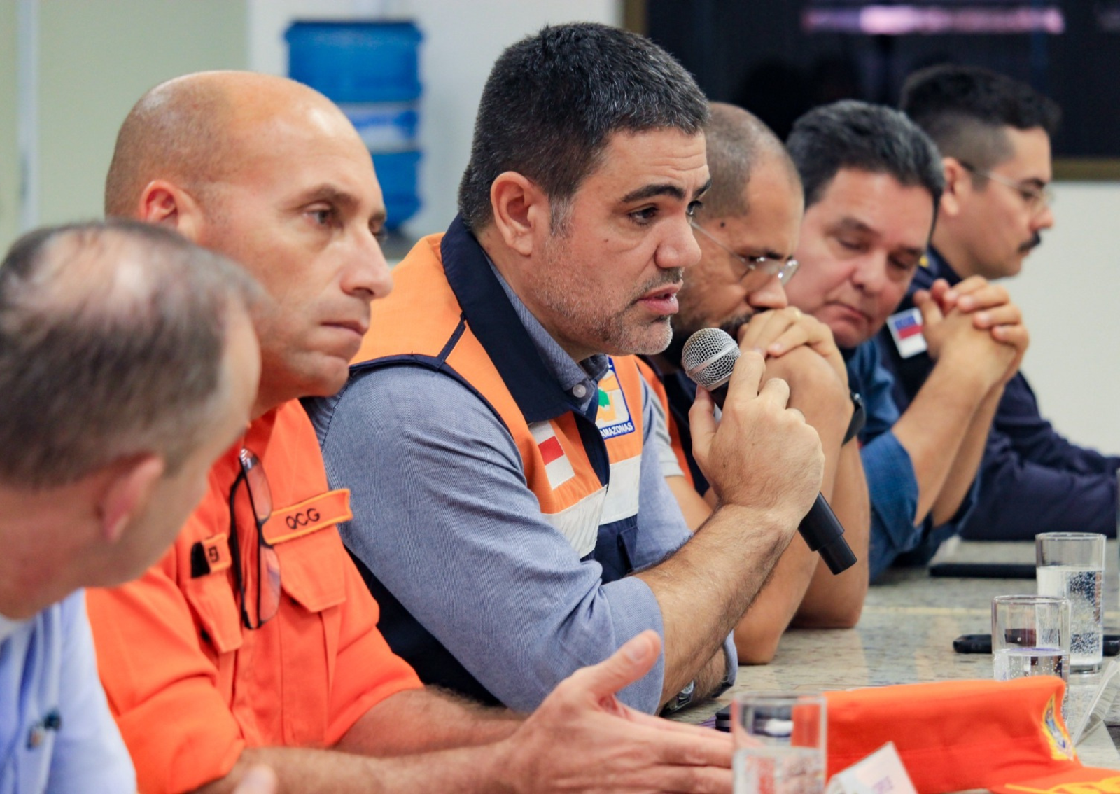 Reunião de alinhamento do TRE e forças de segurança discute estratégias para eleições em período de estiagem no Amazonas - Foto: Divulgação/ Mylena Matos/ Defesa Civil do Amazonas