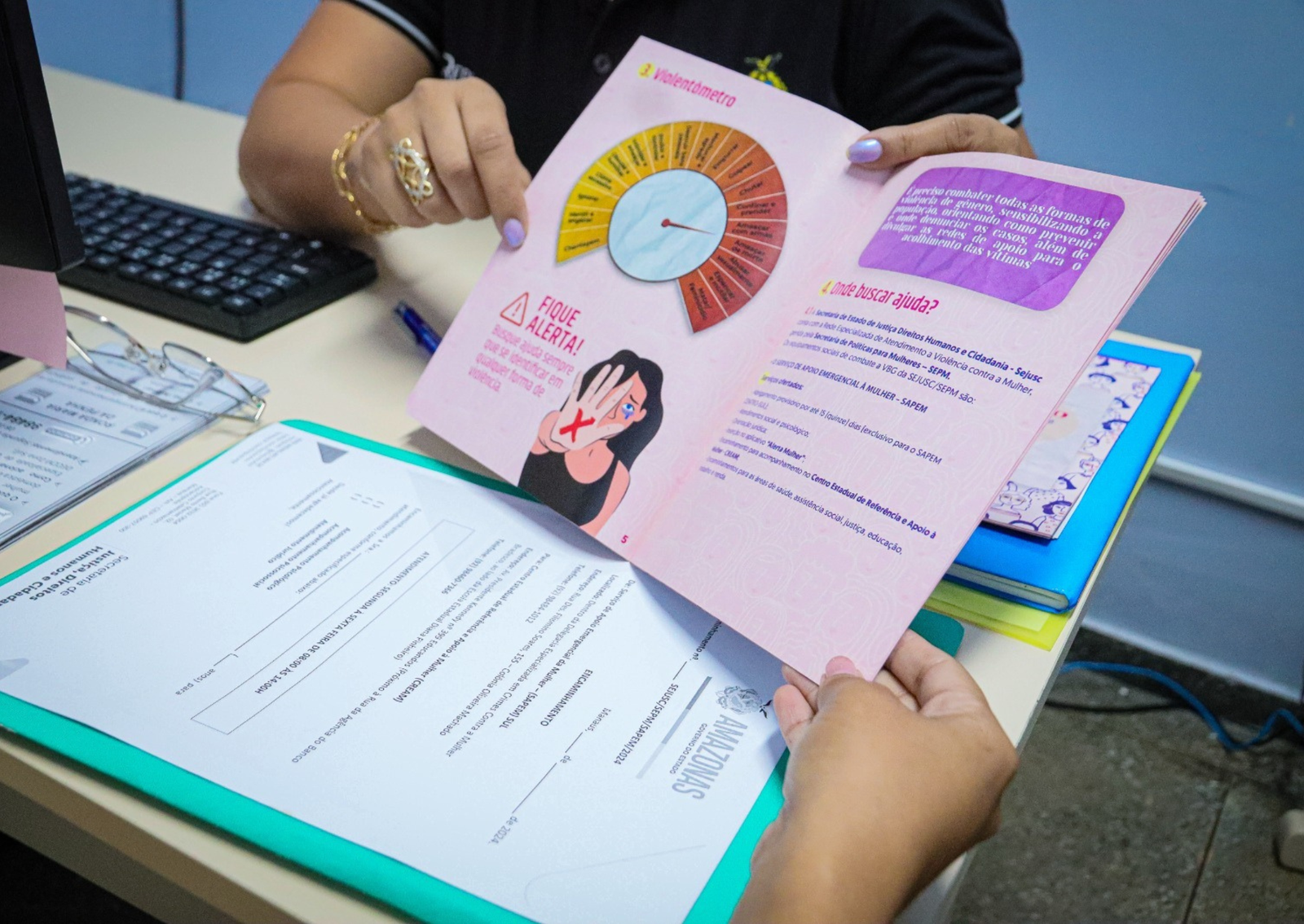 Campanha Intensifica combate à violência contra a mulher. FOTOS: Ygson França/Sejsuc