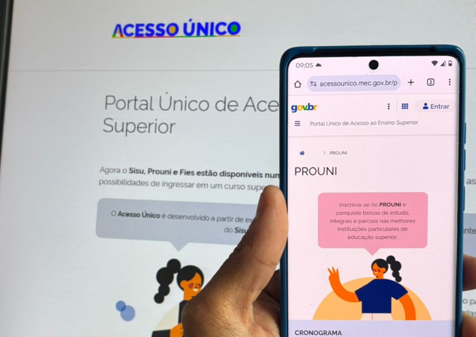 Candidato deve acessar o Portal Único de Acesso ao Ensino Superior para realizar sua inscrição. Foto: Ismael Oliveira