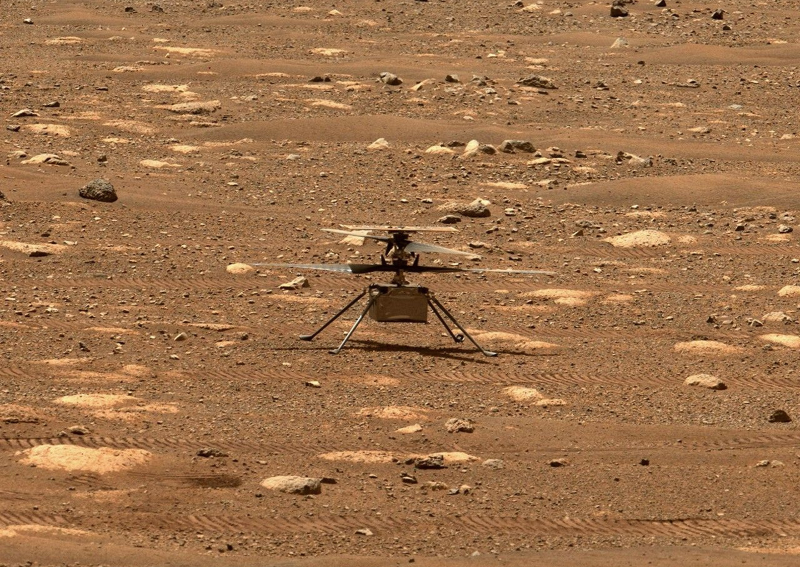 Helicóptero Ingenuity em Marte - Foto: Reprodução/NASA/JPL-Caltech