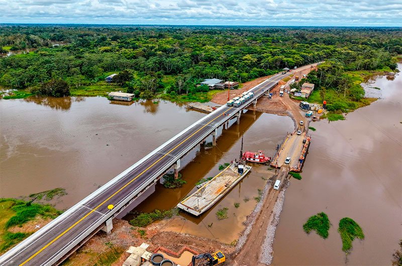 Ponte na BR-319 é liberada e reduz tempo de travessia no rio Autaz Mirim no AM